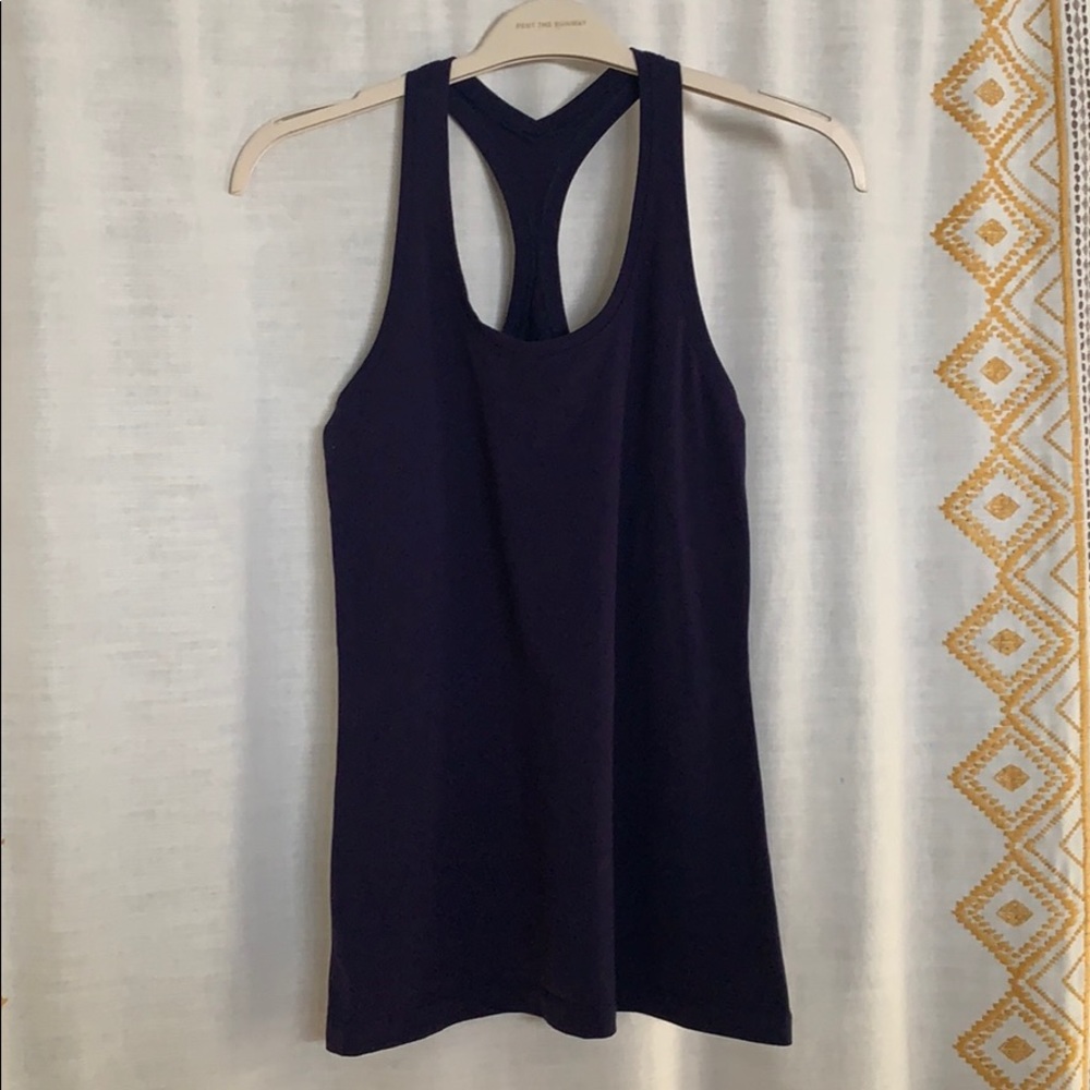 Lululemon dark purple cool racerback II tank top